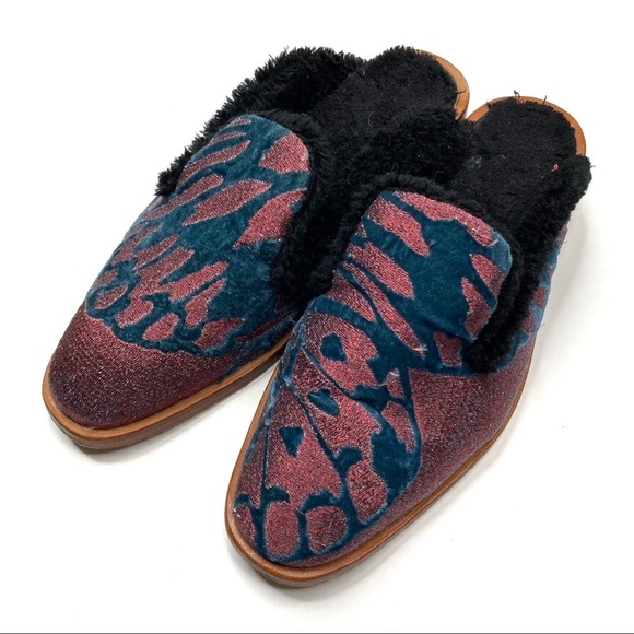 Free People Shoes - Free People | Butterfly Effect Faux Fur Mules Size 37